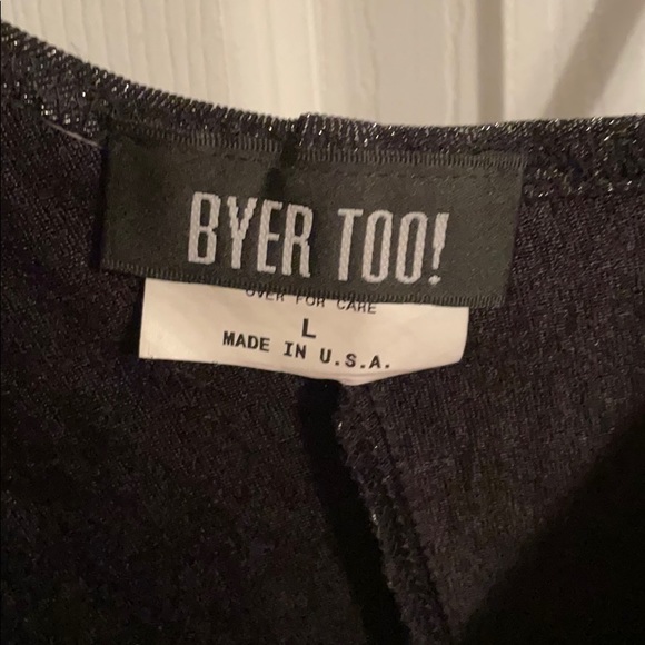 Byer Too! Charcoal grey sparkle dress, Sz L π¦ - Picture 4 of 7